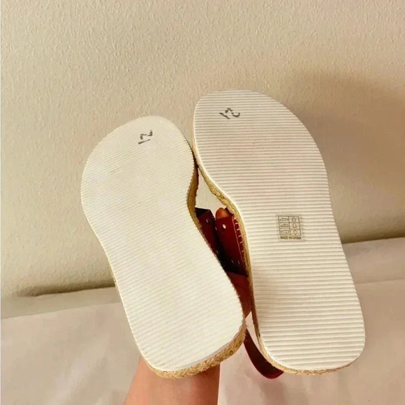 NWOT SEE BY CHLOÉ Yuna Rust Red Orange Espadrille Ankle Leather Sandals Size 8 - Picture 10 of 10